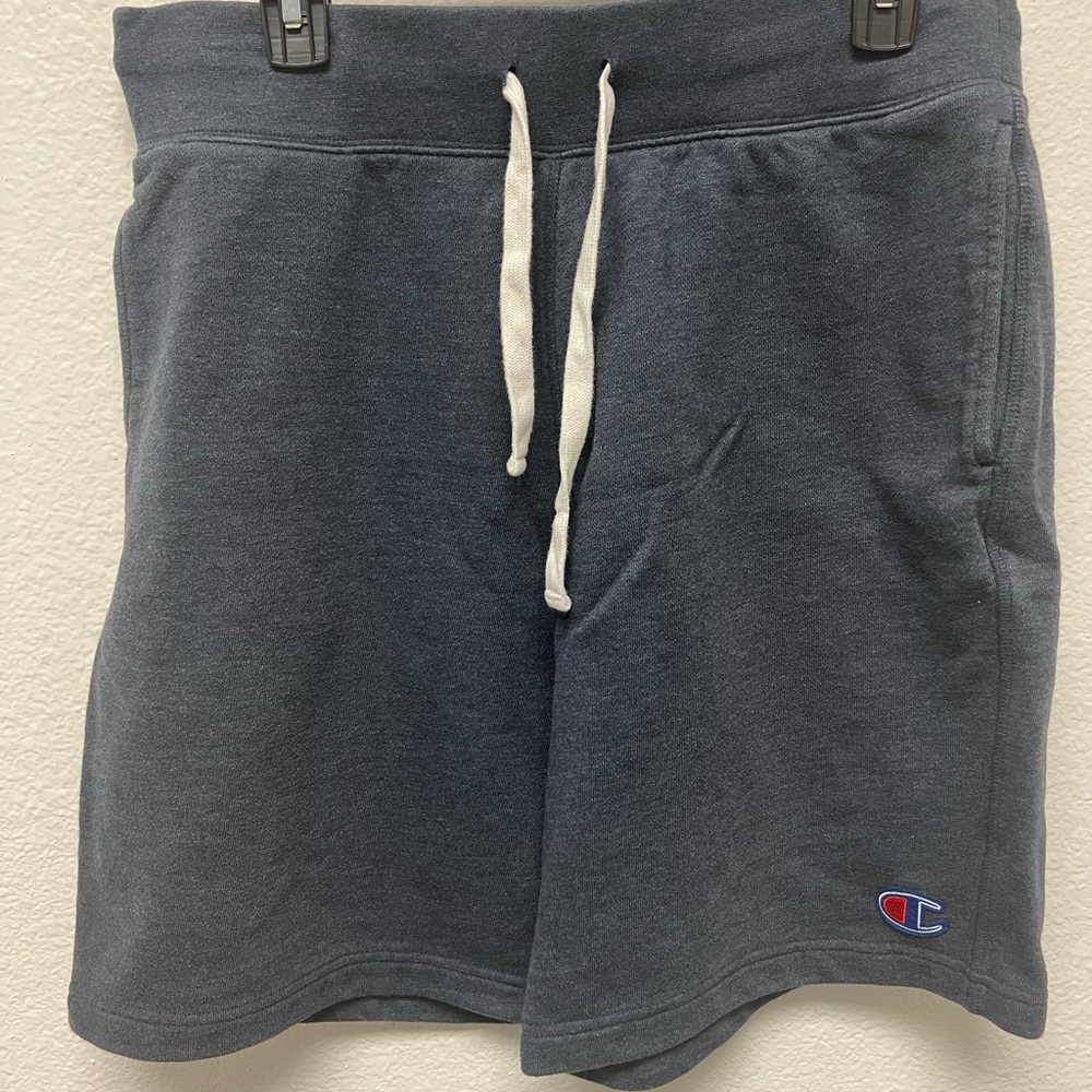 Champion brand terry shorts, large heather blue great condition!